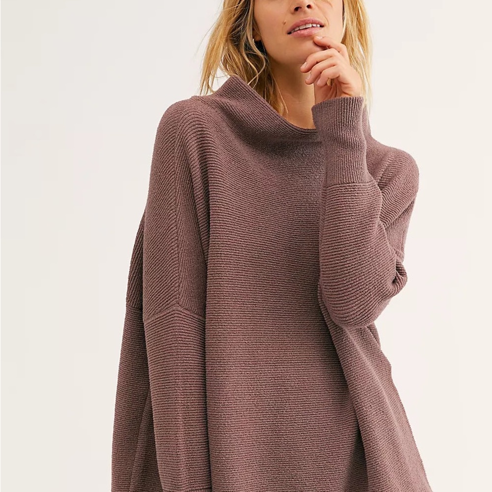 Free people slouchy ottoman tunic in nutmeg